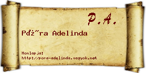 Póra Adelinda névjegykártya