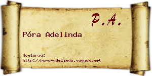 Póra Adelinda névjegykártya